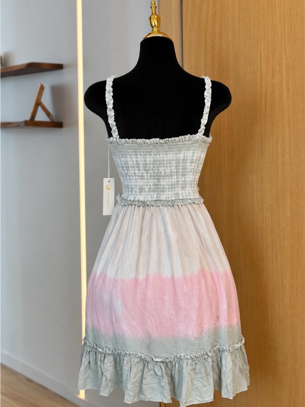 Ocean Drive Y2K Pastel Tie-Dye Ruffle Mini Dress | Coastal Muse - Picture 4 of 5